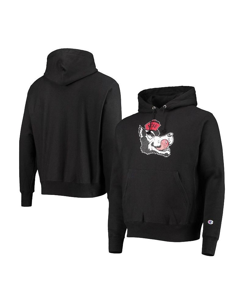 Men's Black NC State Wolfpack Vault Logo Reverse Weave Pullover Hoodie $40.85 Sweatshirt