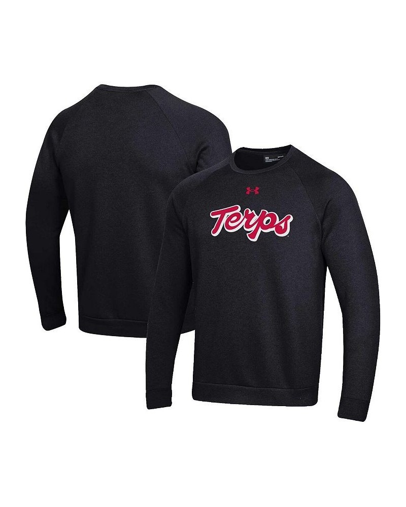 Men's Black Maryland Terrapins Script All Day Pullover Sweatshirt $32.00 Sweatshirt