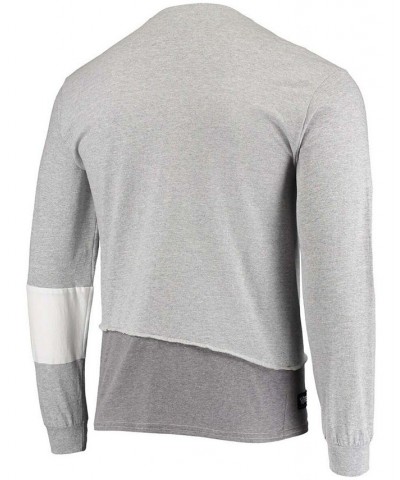 Men's Heathered Gray Detroit Lions Angle Long Sleeve T-shirt $33.79 T-Shirts