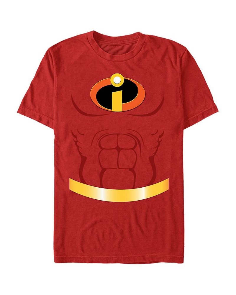 Disney Pixar Men's Incredibles Chest Costume Short Sleeve T-Shirt Red $14.00 T-Shirts