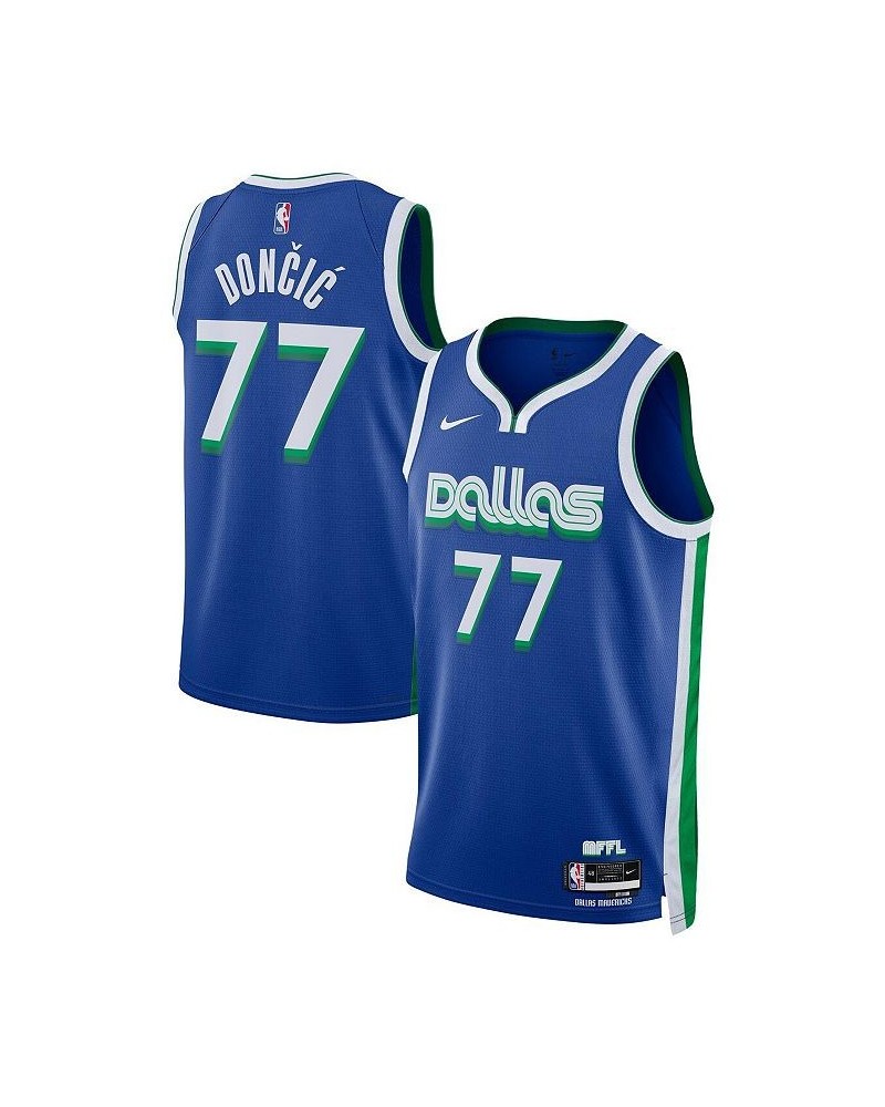 Men's and Women's Luka Doncic Blue Dallas Mavericks 2022/23 Swingman Jersey - City Edition $65.00 Jersey