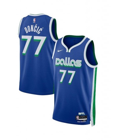 Men's and Women's Luka Doncic Blue Dallas Mavericks 2022/23 Swingman Jersey - City Edition $65.00 Jersey