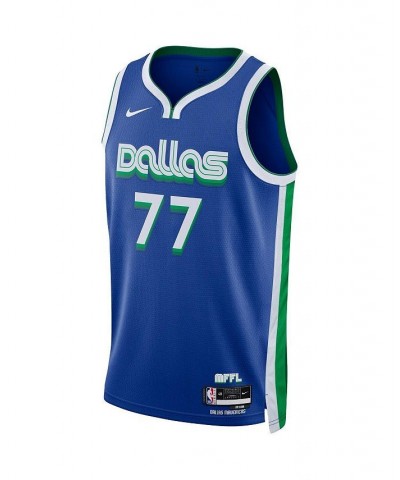 Men's and Women's Luka Doncic Blue Dallas Mavericks 2022/23 Swingman Jersey - City Edition $65.00 Jersey