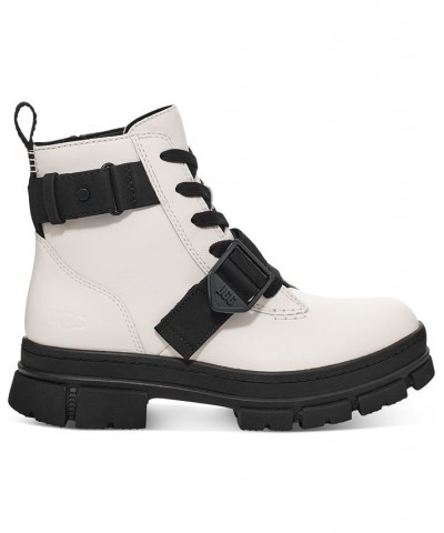 Women's Ashton Waterproof Lace-Up Zip Booties White $70.20 Shoes