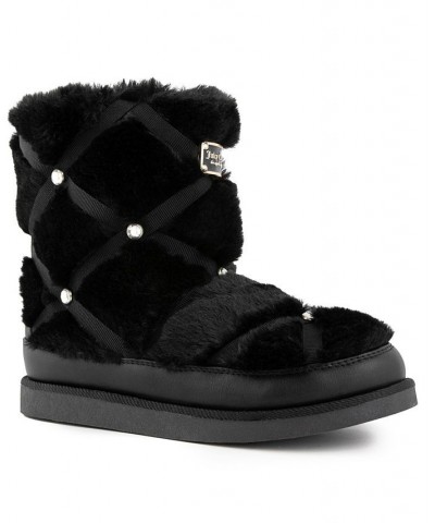 Women's Knockout Winter Booties Black $21.50 Shoes