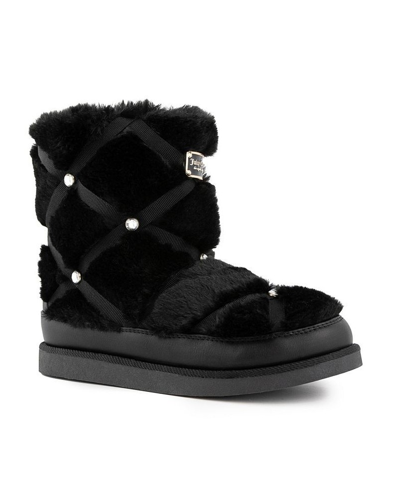 Women's Knockout Winter Booties Black $21.50 Shoes