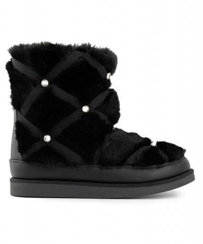 Women's Knockout Winter Booties Black $21.50 Shoes