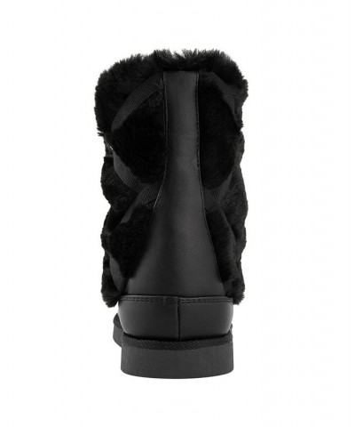 Women's Knockout Winter Booties Black $21.50 Shoes