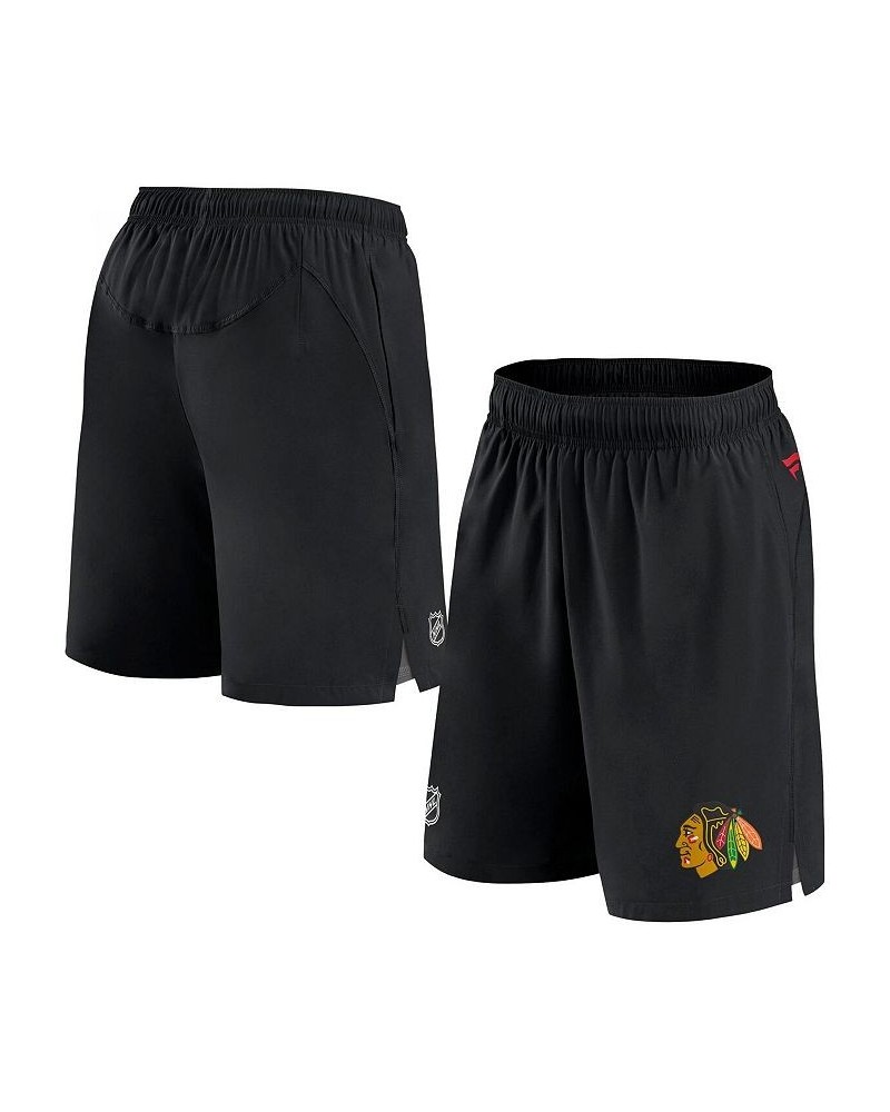 Men's Branded Black Chicago Blackhawks Authentic Pro Rink Shorts $37.50 Shorts