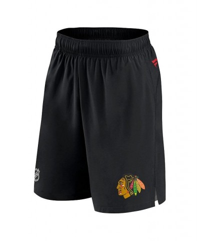 Men's Branded Black Chicago Blackhawks Authentic Pro Rink Shorts $37.50 Shorts