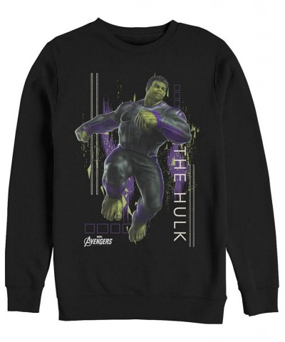 Marvel Men's Avengers Endgame Hulk Action Pose, Crewneck Fleece Black $26.40 Sweatshirt