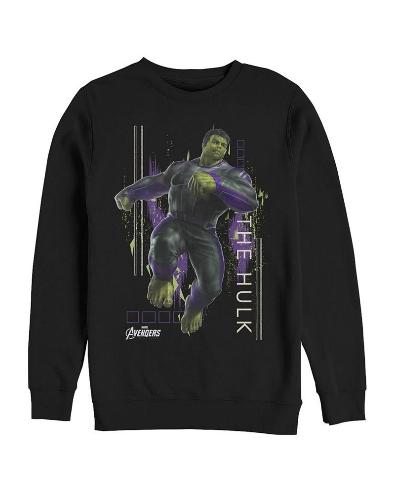 Marvel Men's Avengers Endgame Hulk Action Pose, Crewneck Fleece Black $26.40 Sweatshirt