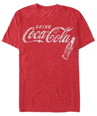 Coca-Cola Men's Retro Coke Bottle Short Sleeve T-Shirt Red $15.40 T-Shirts