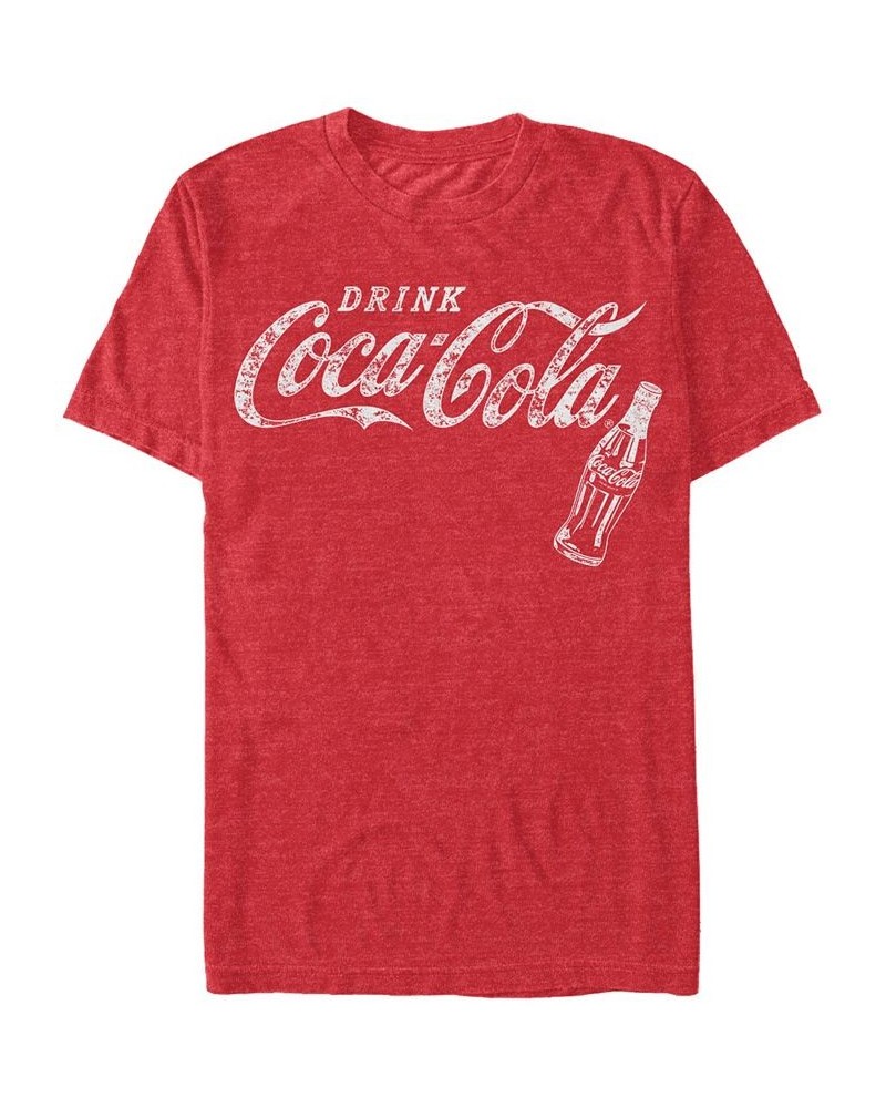 Coca-Cola Men's Retro Coke Bottle Short Sleeve T-Shirt Red $15.40 T-Shirts