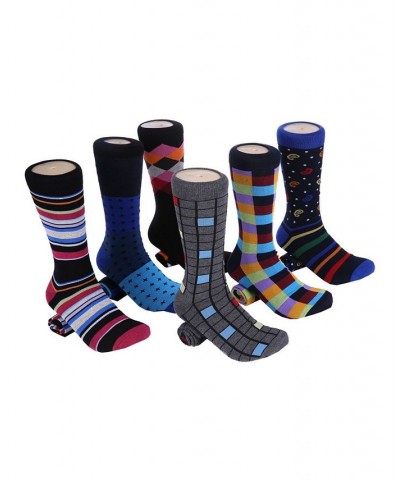 Men's Bold Designer Dress Socks Pack of 6 PD03 $15.98 Socks