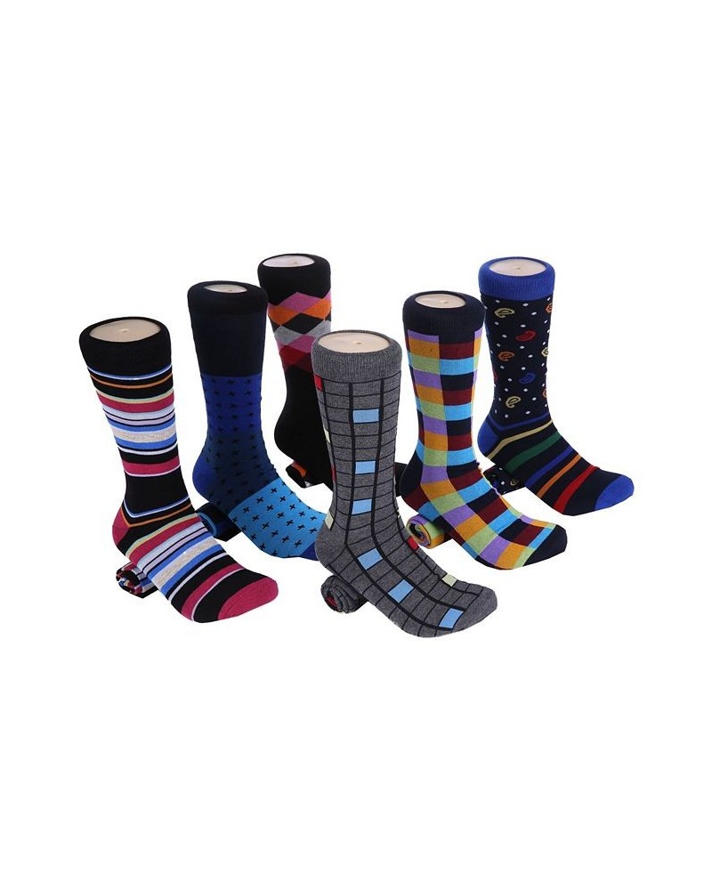 Men's Bold Designer Dress Socks Pack of 6 PD03 $15.98 Socks