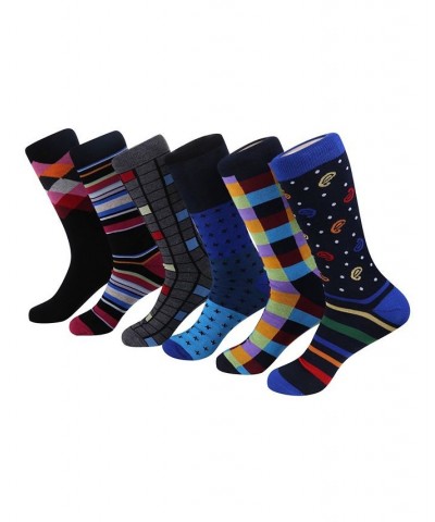 Men's Bold Designer Dress Socks Pack of 6 PD03 $15.98 Socks