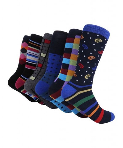 Men's Bold Designer Dress Socks Pack of 6 PD03 $15.98 Socks