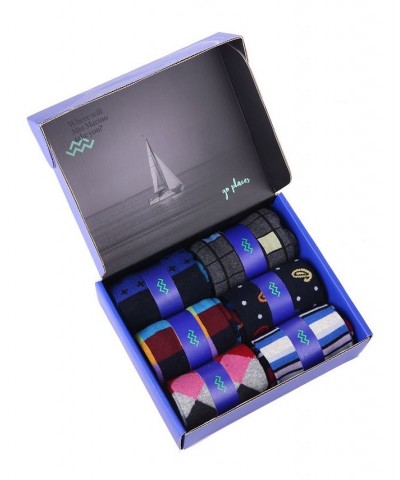 Men's Bold Designer Dress Socks Pack of 6 PD03 $15.98 Socks