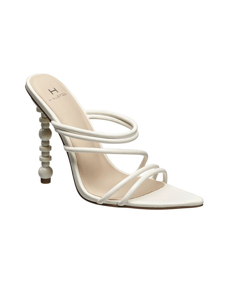 Women's Sculpted-Heeled Sandals White $37.80 Shoes