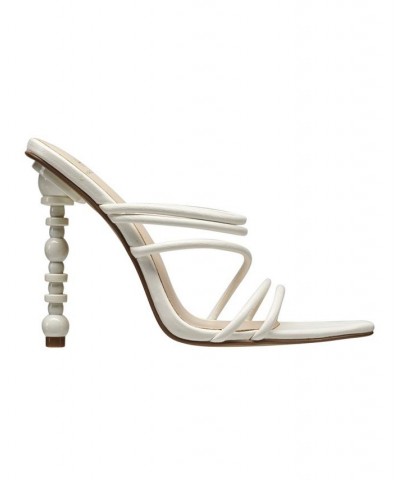 Women's Sculpted-Heeled Sandals White $37.80 Shoes