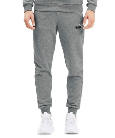 Men's Embroidered Logo Fleece Jogger Sweatpants Dark Grey Heather $27.08 Pants