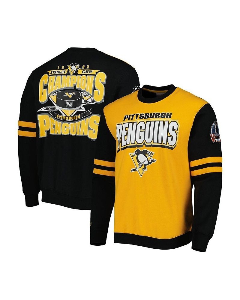 Men's Gold, Black Pittsburgh Penguins 1992 Stanley Cup Champions Pullover Sweatshirt $58.80 Sweatshirt