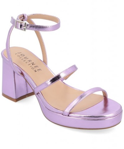 Women's Samilee Platform Sandals Purple $50.99 Shoes