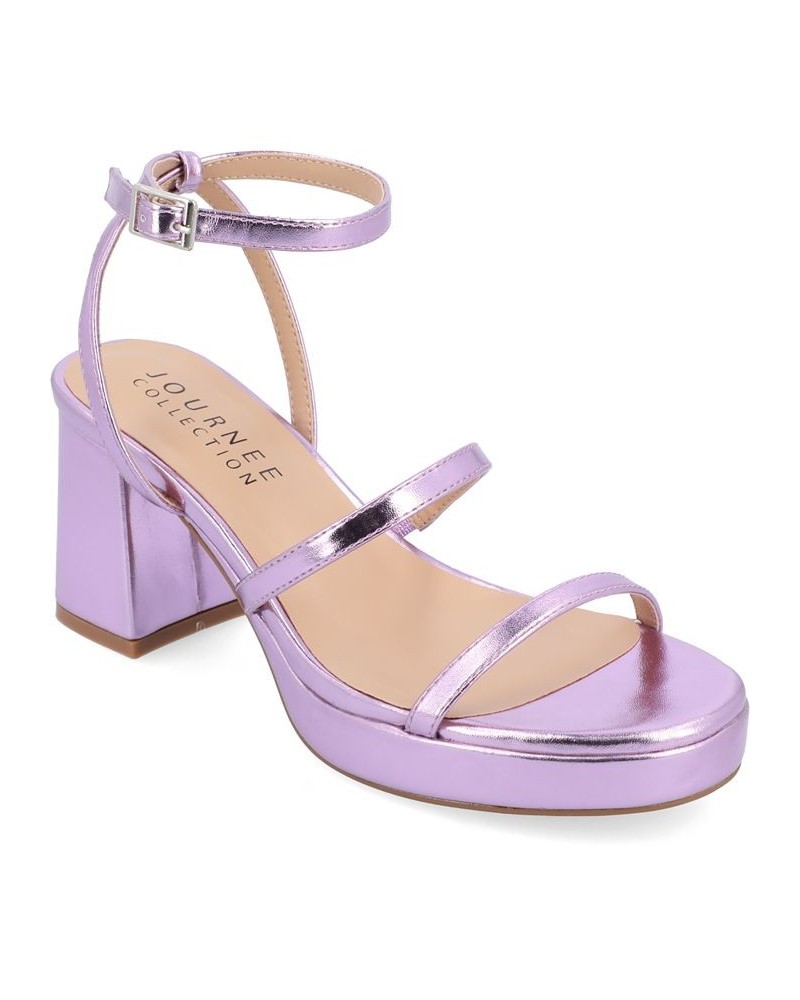 Women's Samilee Platform Sandals Purple $50.99 Shoes