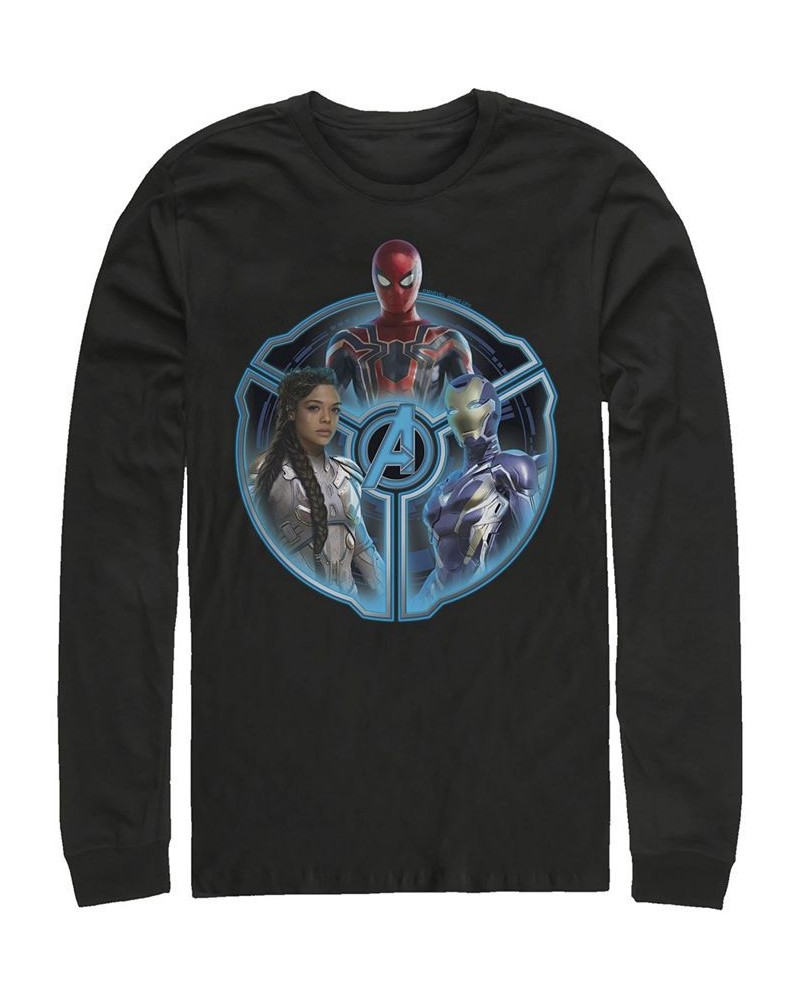 Marvel Men's Avengers Endgame Triple Hero Wheel, Long Sleeve T-shirt Black $20.79 T-Shirts