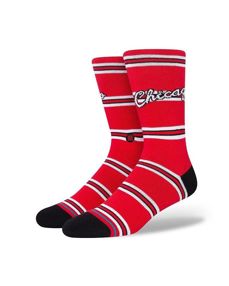 Men's Chicago Bulls Hardwood Classics Stripes Crew Socks $15.29 Socks