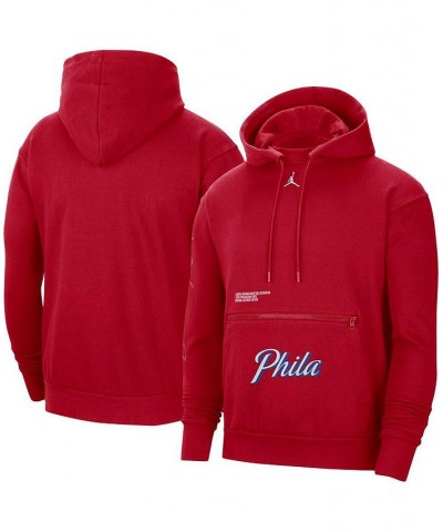 Men's Brand Red Philadelphia 76ers Courtside Statement Edition Pullover Hoodie $38.00 Sweatshirt