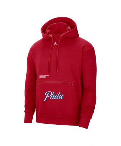 Men's Brand Red Philadelphia 76ers Courtside Statement Edition Pullover Hoodie $38.00 Sweatshirt