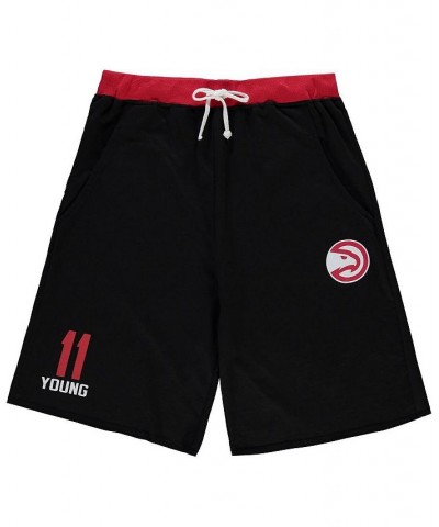 Men's Trae Young Black Atlanta Hawks Big and Tall French Terry Name and Number Shorts $26.99 Shorts