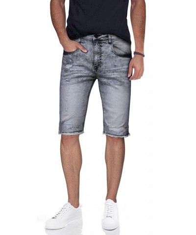 X-Ray Men's Distressed Frayed Denim Shorts Black $31.96 Shorts