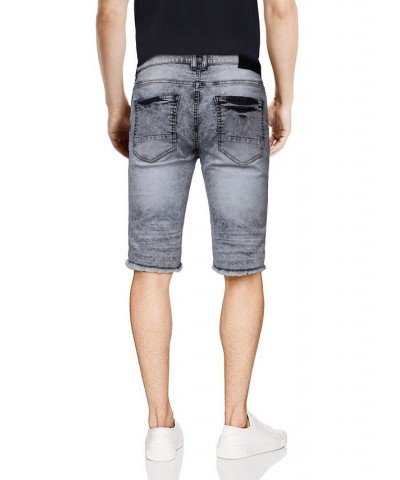 X-Ray Men's Distressed Frayed Denim Shorts Black $31.96 Shorts