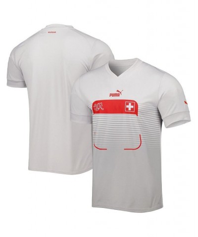 Men's White Switzerland National Team 2022/23 Away Replica Jersey $42.00 Jersey