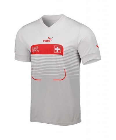 Men's White Switzerland National Team 2022/23 Away Replica Jersey $42.00 Jersey