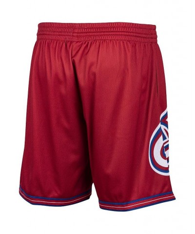 Men's Red Philadelphia 76ers Hardwood Classics Big Face 2.0 Shorts $28.52 Shorts