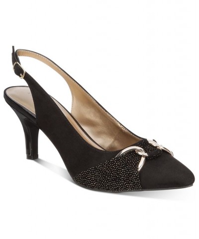 Giselee Slingback Pumps Black $23.76 Shoes