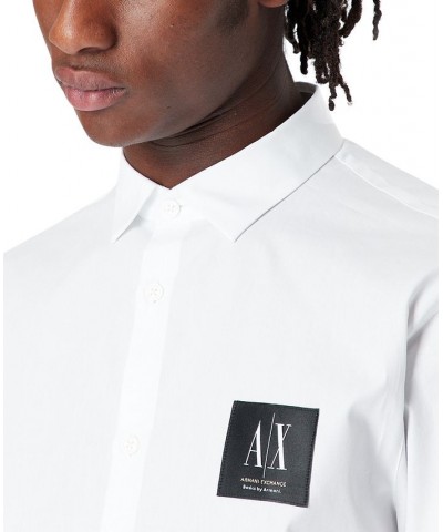 Basics by Armani Men's Logo Long-Sleeve Shirt White $42.00 Shirts