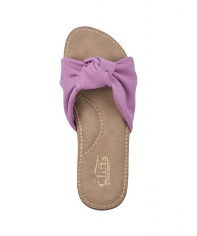 Women's Fanciful Slide Comfort Sandal Purple $24.19 Shoes