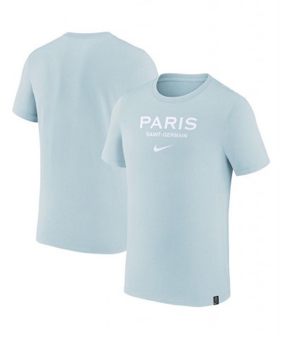 Men's Light Blue Paris Saint-Germain Swoosh T-shirt $17.20 T-Shirts