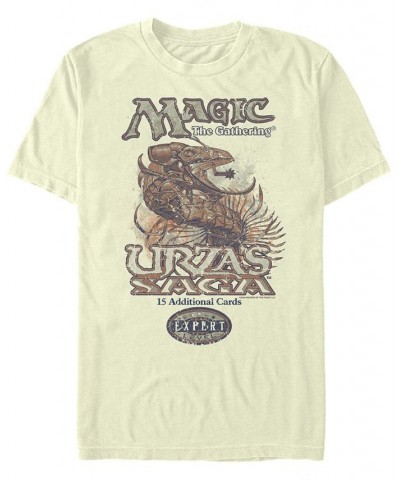 Men's Magic The Gathering Urza's Saga Short Sleeve T-Shirt Tan/Beige $18.89 T-Shirts