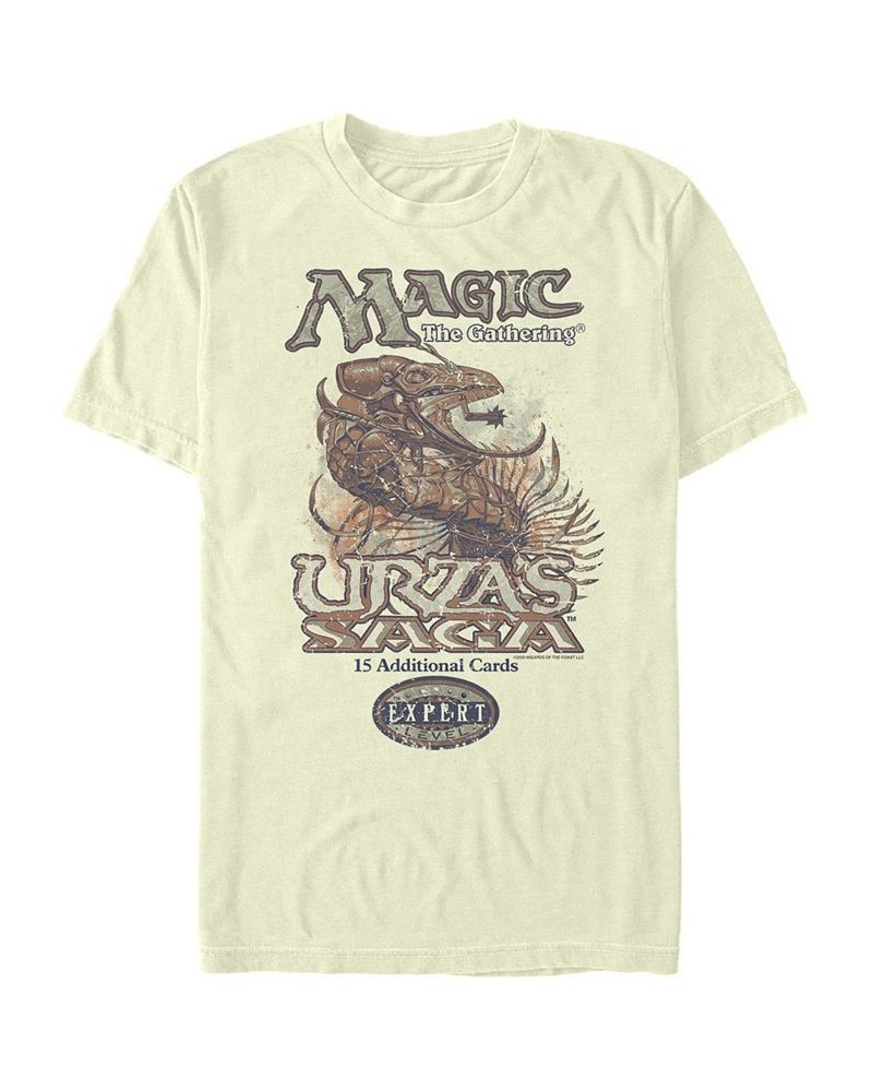 Men's Magic The Gathering Urza's Saga Short Sleeve T-Shirt Tan/Beige $18.89 T-Shirts