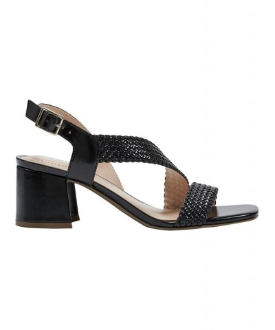 Women's Mizzys Slip On Square Toe Dress Sandals Black $48.06 Shoes