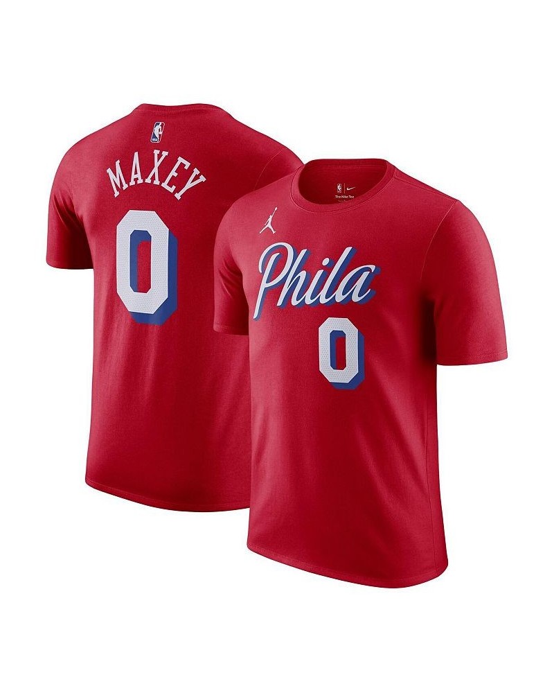 Men's Brand Tyrese Maxey Red Philadelphia 76ers 2022/23 Statement Edition Name and Number T-shirt $19.35 T-Shirts