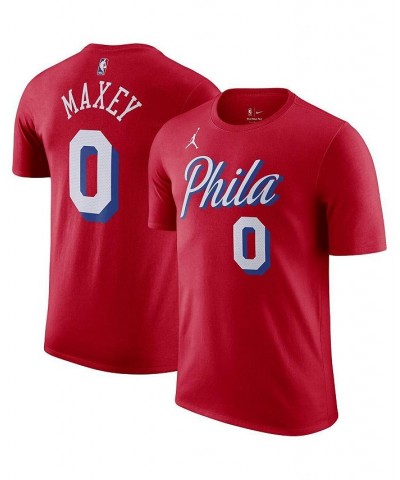 Men's Brand Tyrese Maxey Red Philadelphia 76ers 2022/23 Statement Edition Name and Number T-shirt $19.35 T-Shirts