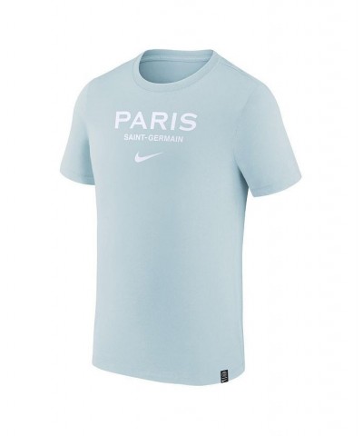 Men's Light Blue Paris Saint-Germain Swoosh T-shirt $17.20 T-Shirts