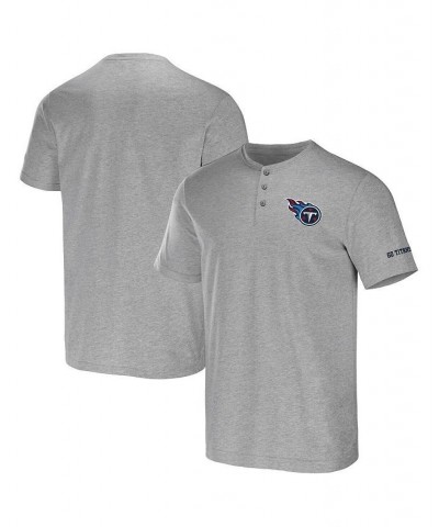 Men's NFL x Darius Rucker Collection by Heather Gray Tennessee Titans Henley T-shirt $19.36 T-Shirts